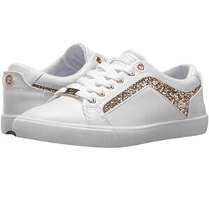 G by GUESS Women's Sneakers Mint White & Gold Glitter Size 10.5 New Without Box